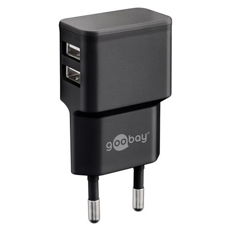 Goobay | 4 pin USB Type A | Europlug (power CEE 7/16) | Black | 12 Watt